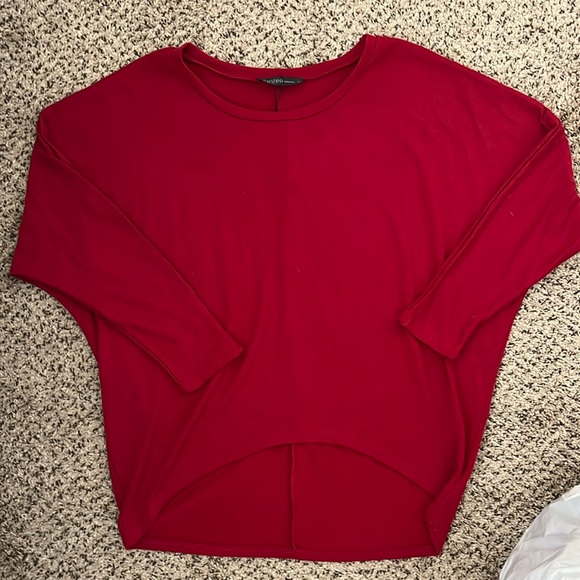 Zanzea Tops - Zanzea NWT High/Low Red Long Sleeve Top - Size L (31" PTP)
